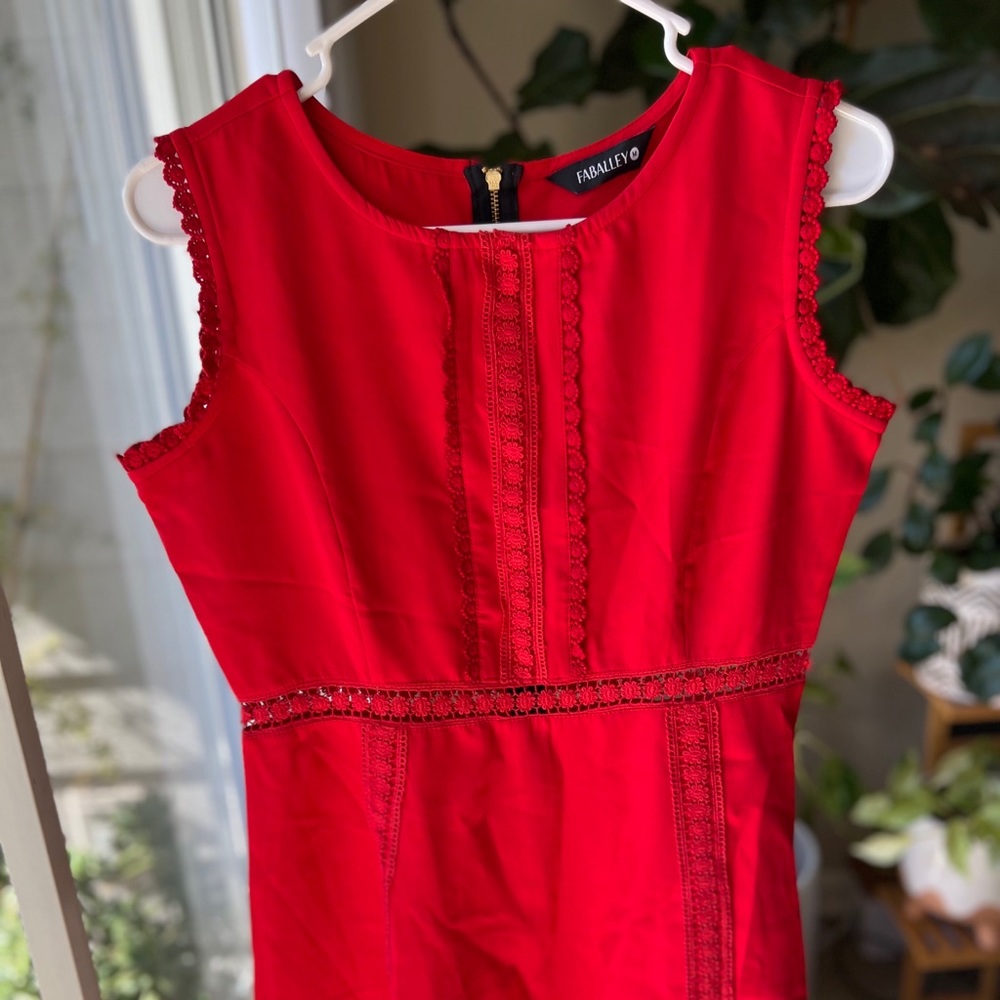 Red mini dress